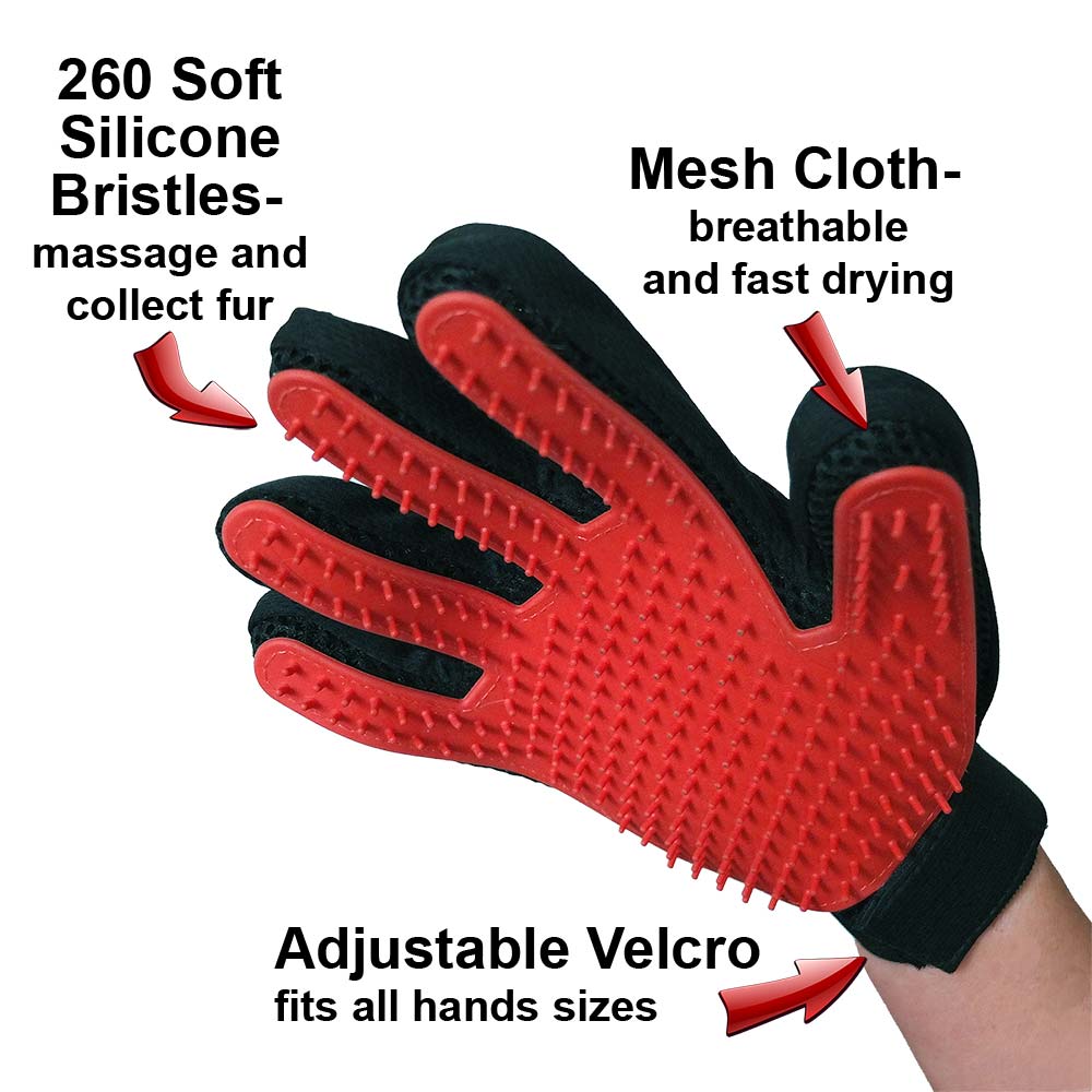 Pet Grooming Glove, - Lucky Pet
